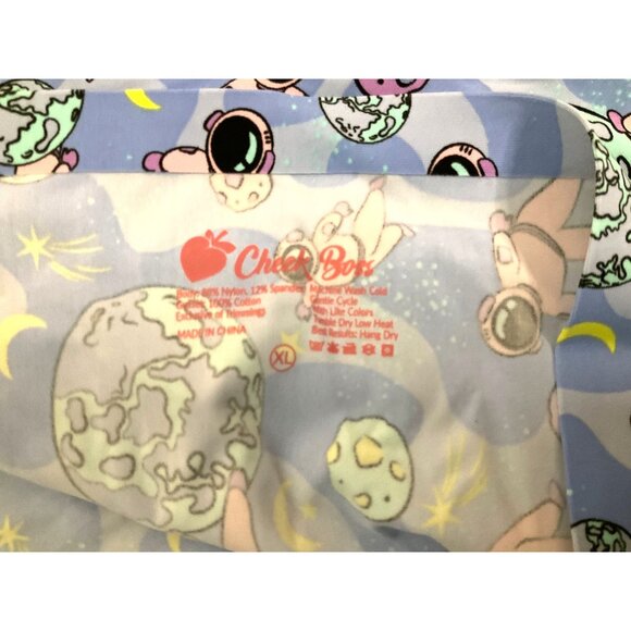 NWT Cheek Boss  Light Blue Astronaut Space Walk  Tagless Boyshorts  Size: XL - Picture 5 of 5
